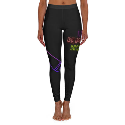 Women's Spandex Leggings: Music Black