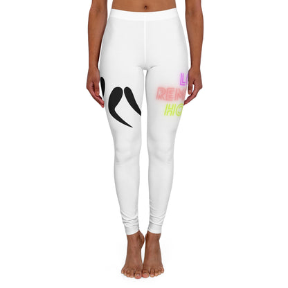 Women's Spandex Leggings: Wrestling White