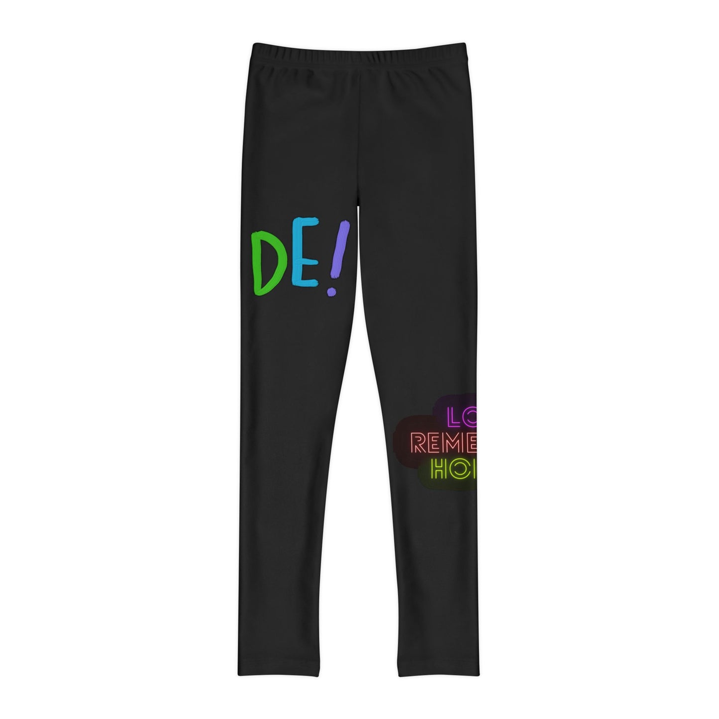 Youth Full-Length Leggings: LGBTQ Pride Black