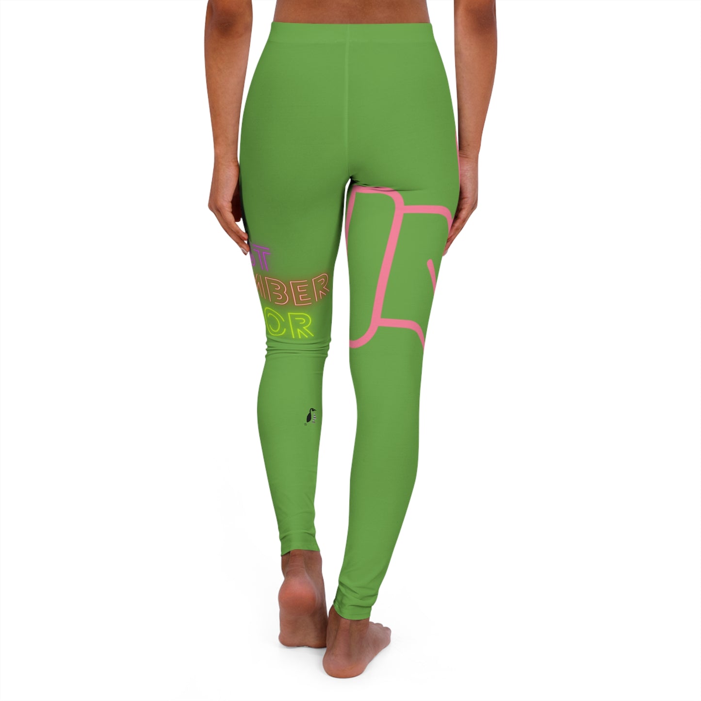 Women's Spandex Leggings: Fight Cancer Green