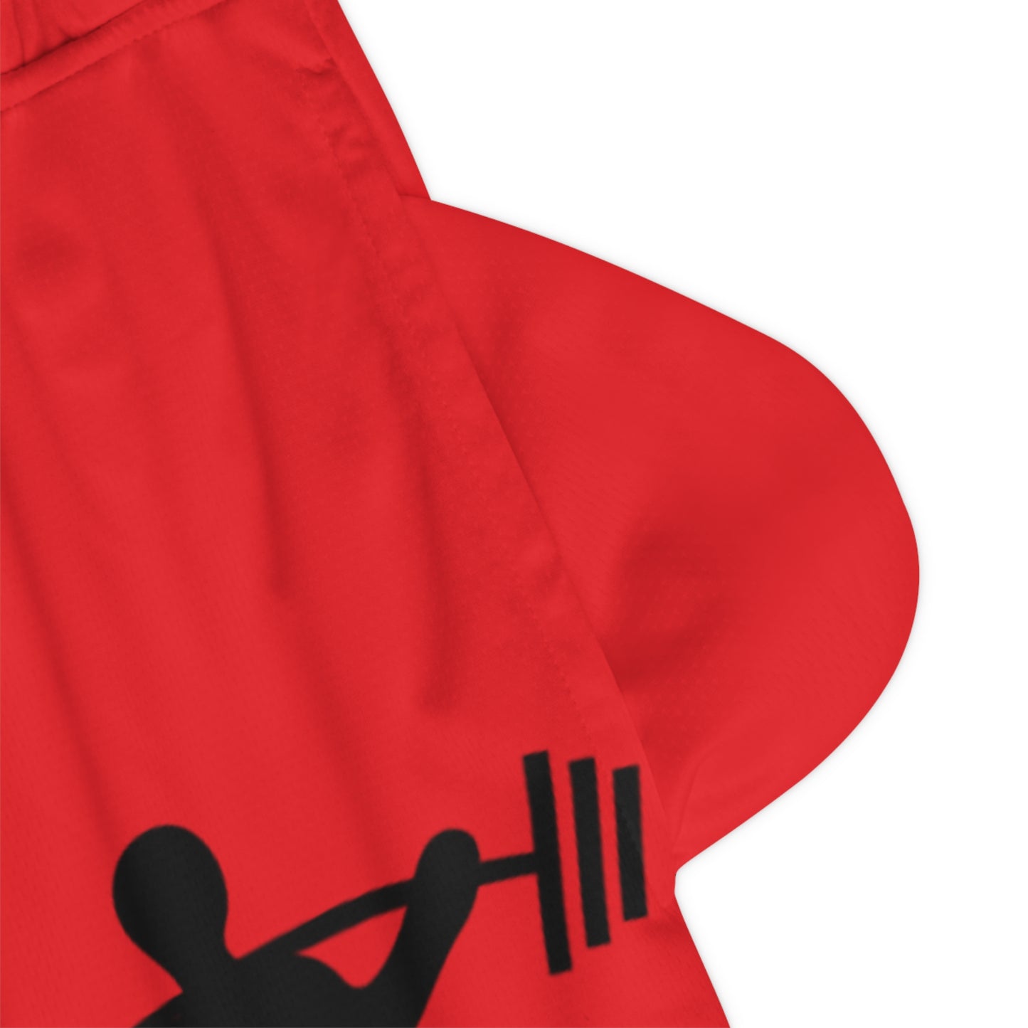 Basketball Rib Shorts: Weightlifting Red