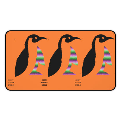 Desk Mat: Crazy Penguin World Logo Crusta