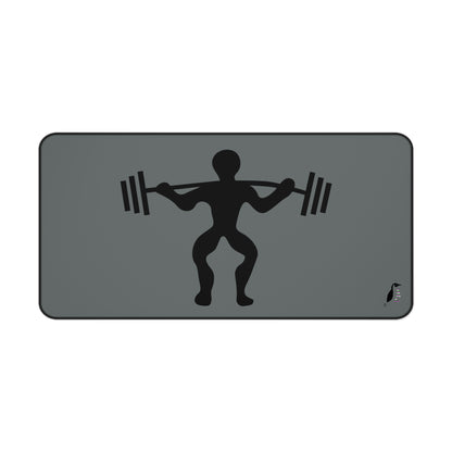 Desk Mat: Weightlifting Dark Grey