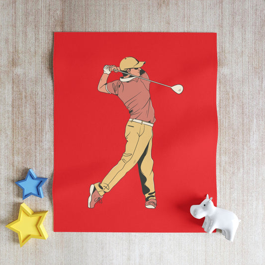 Throw Blanket: Golf Red