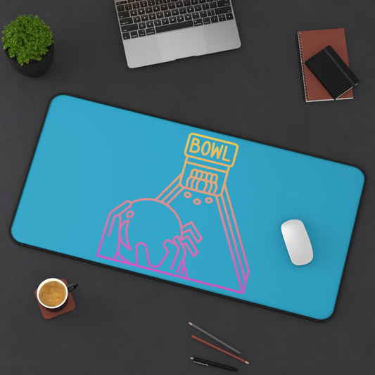 Desk Mat: Bowling Turquoise