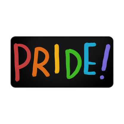 Desk Mat: LGBTQ Pride Black