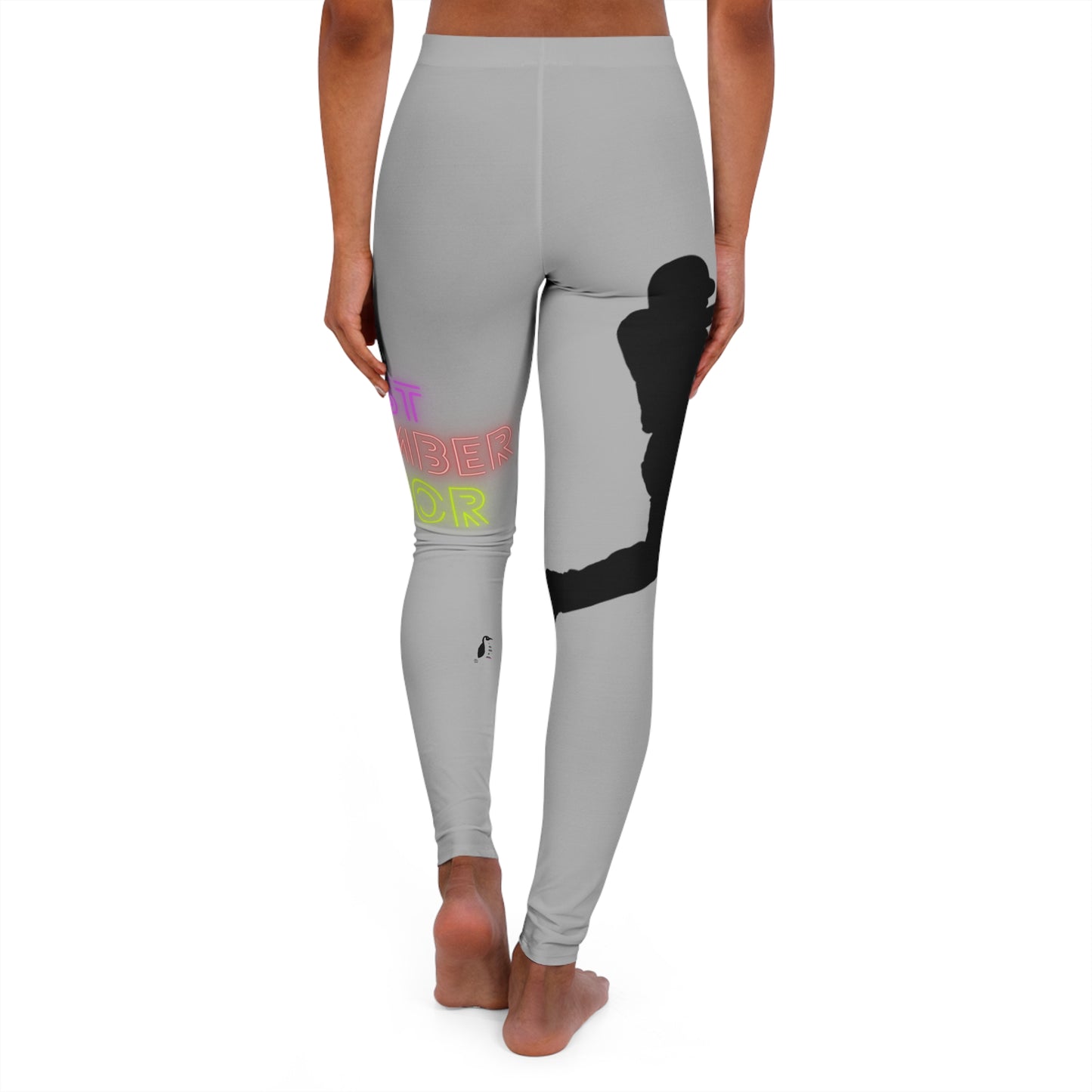 Women's Spandex Leggings: Baseball Lite Grey