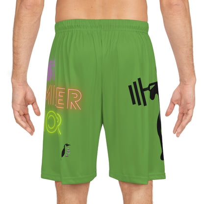 Basketball Shorts: Weightlifting Green