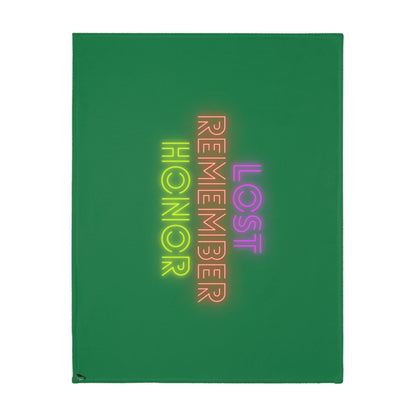Velveteen Minky Blanket (Two-sided print): Dance Dark Green