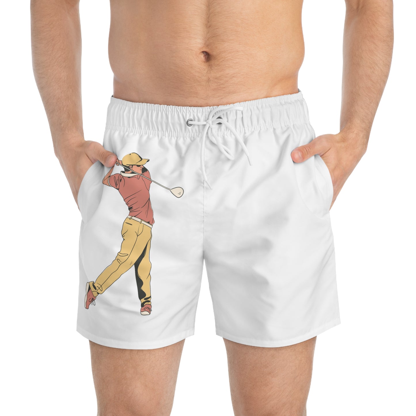 Swim Trunks: Golf White