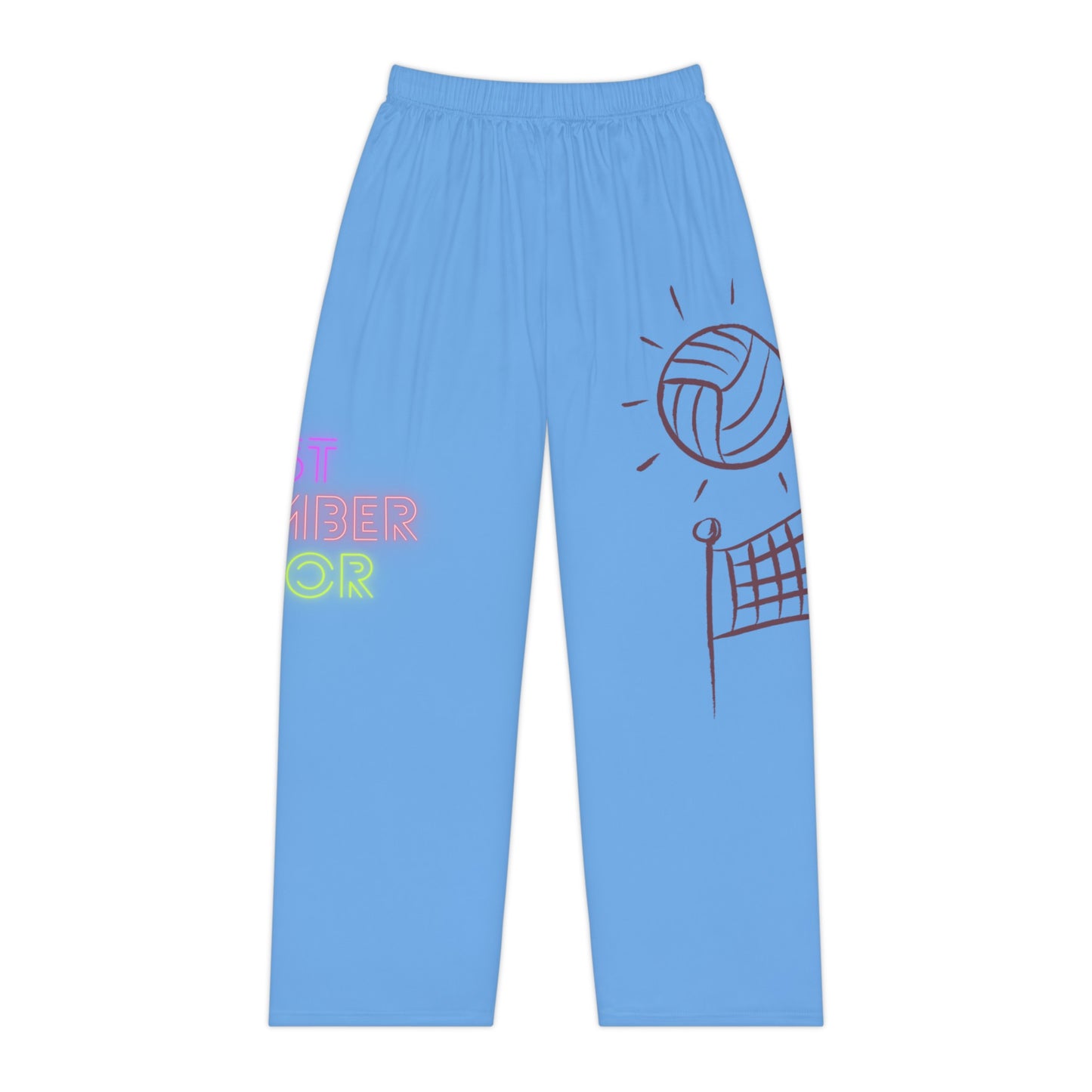 Pambabaeng Pajama Pantalon: Volleyball Lite Blue 