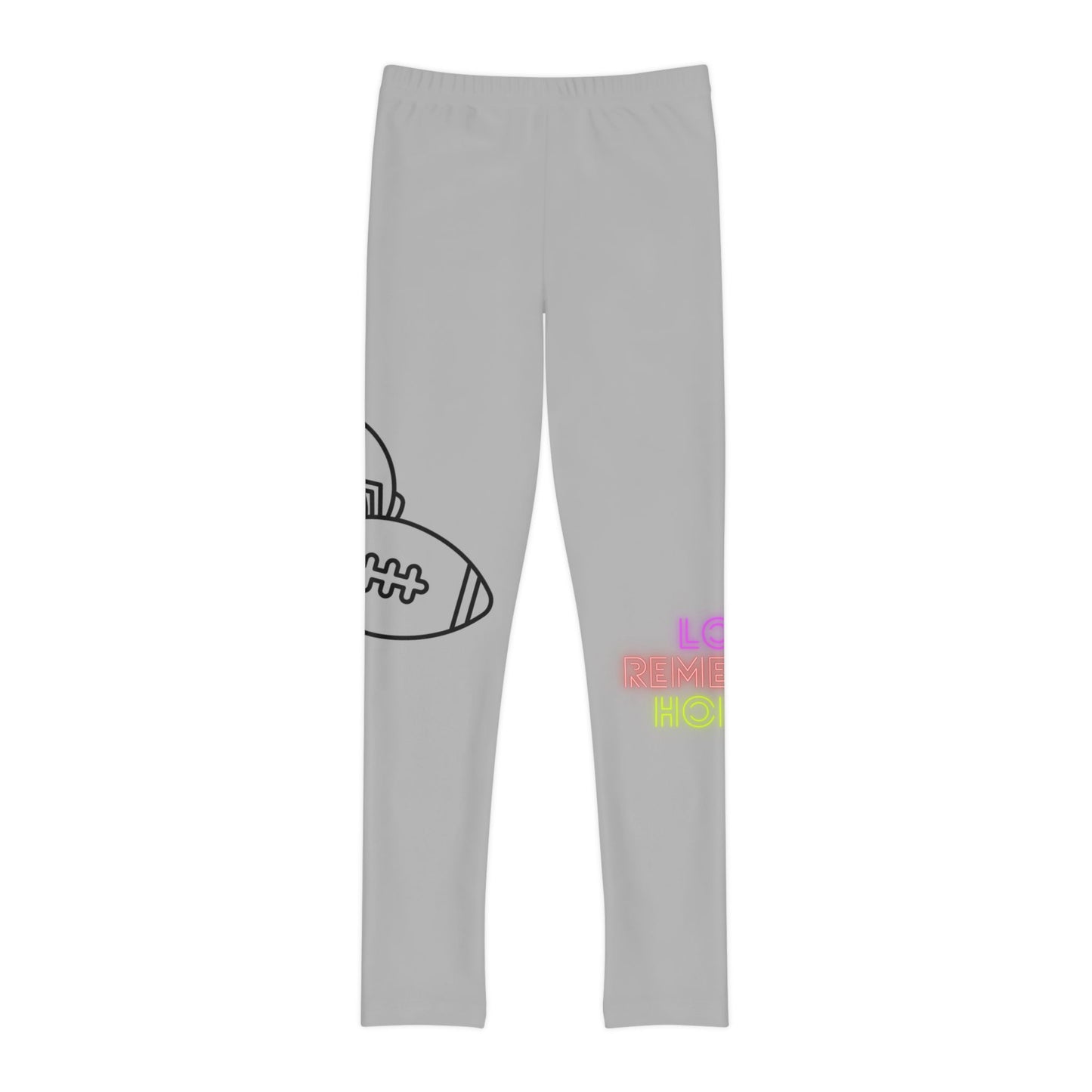 Youth Full-Length Leggings: Football Lite Grey