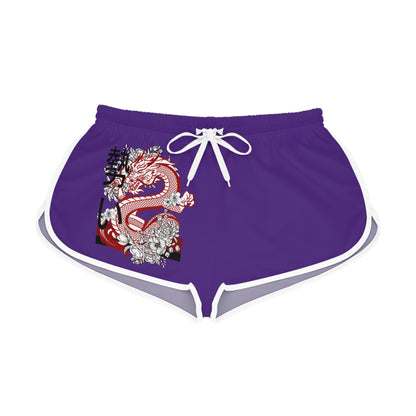 Women's Relaxed Shorts: Dragons Purple