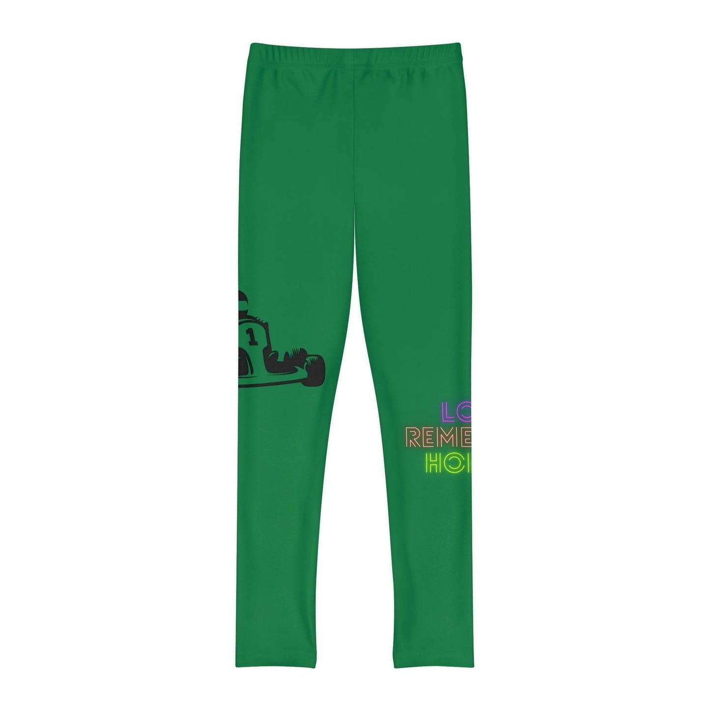 Youth Full-Length Leggings: Racing Dark Green