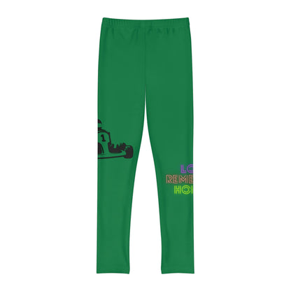 Youth Full-Length Leggings: Racing Dark Green