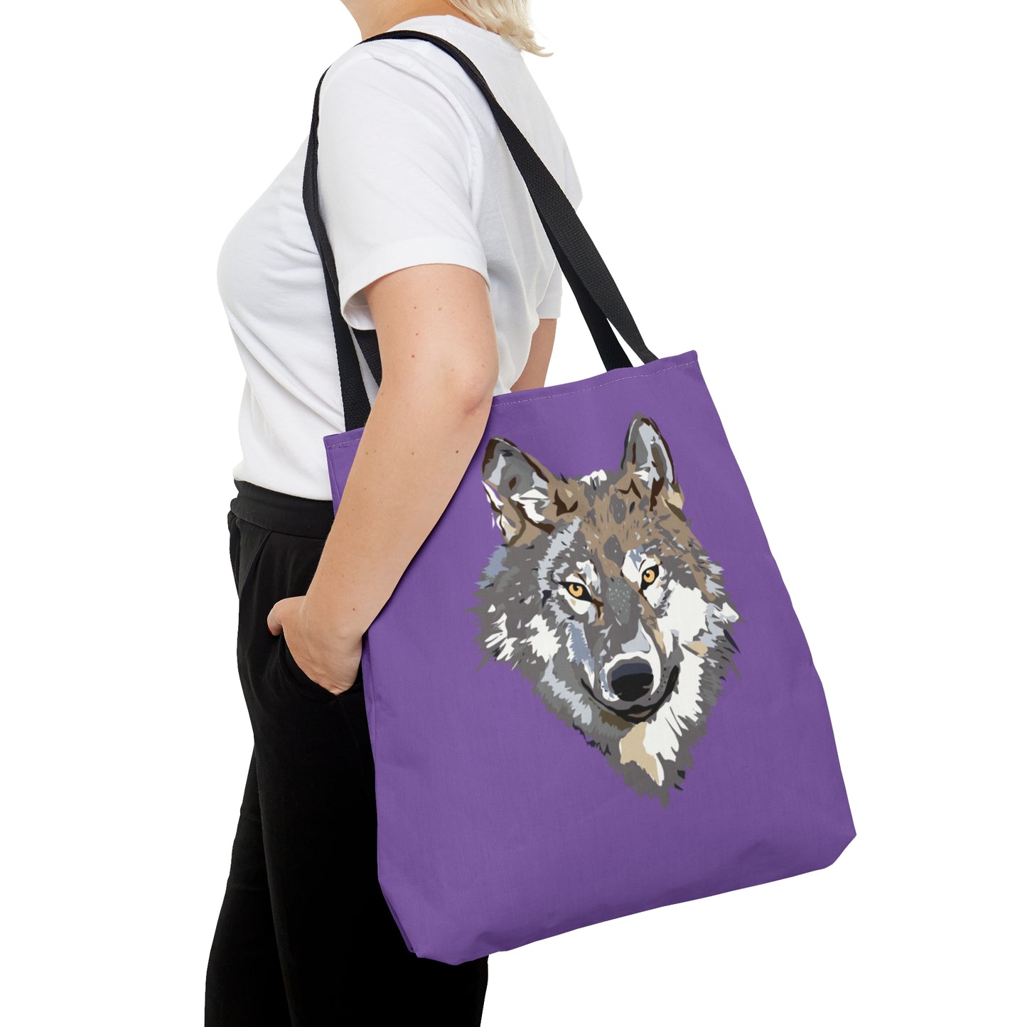 Tote Bag: Wolves Lite Purple