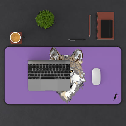 Desk Mat: Wolves Lite Purple