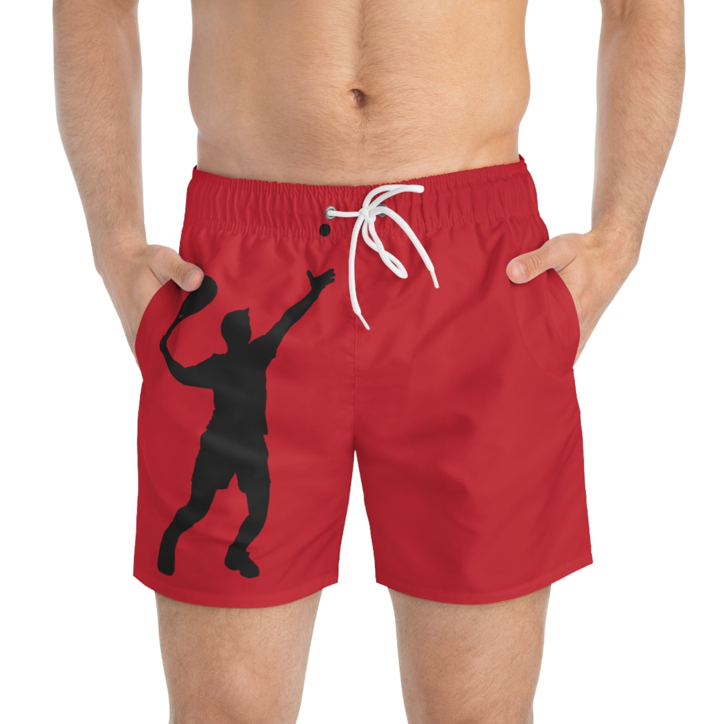 Swim Trunks: Tennis Dark Red