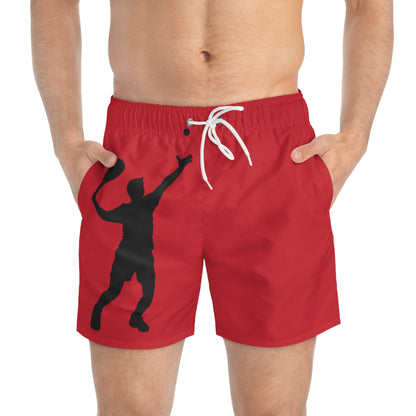 Swim Trunks: Tennis Dark Red