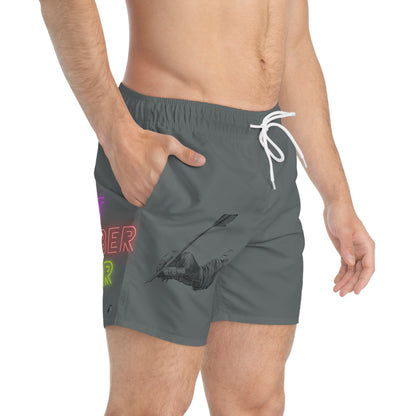 Swim Trunks: Writing Dark Grey