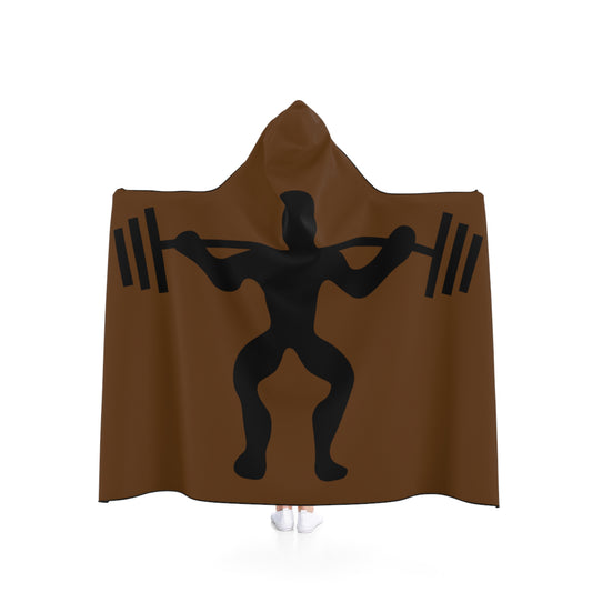 Hooded Blanket: Weightlifting Brown