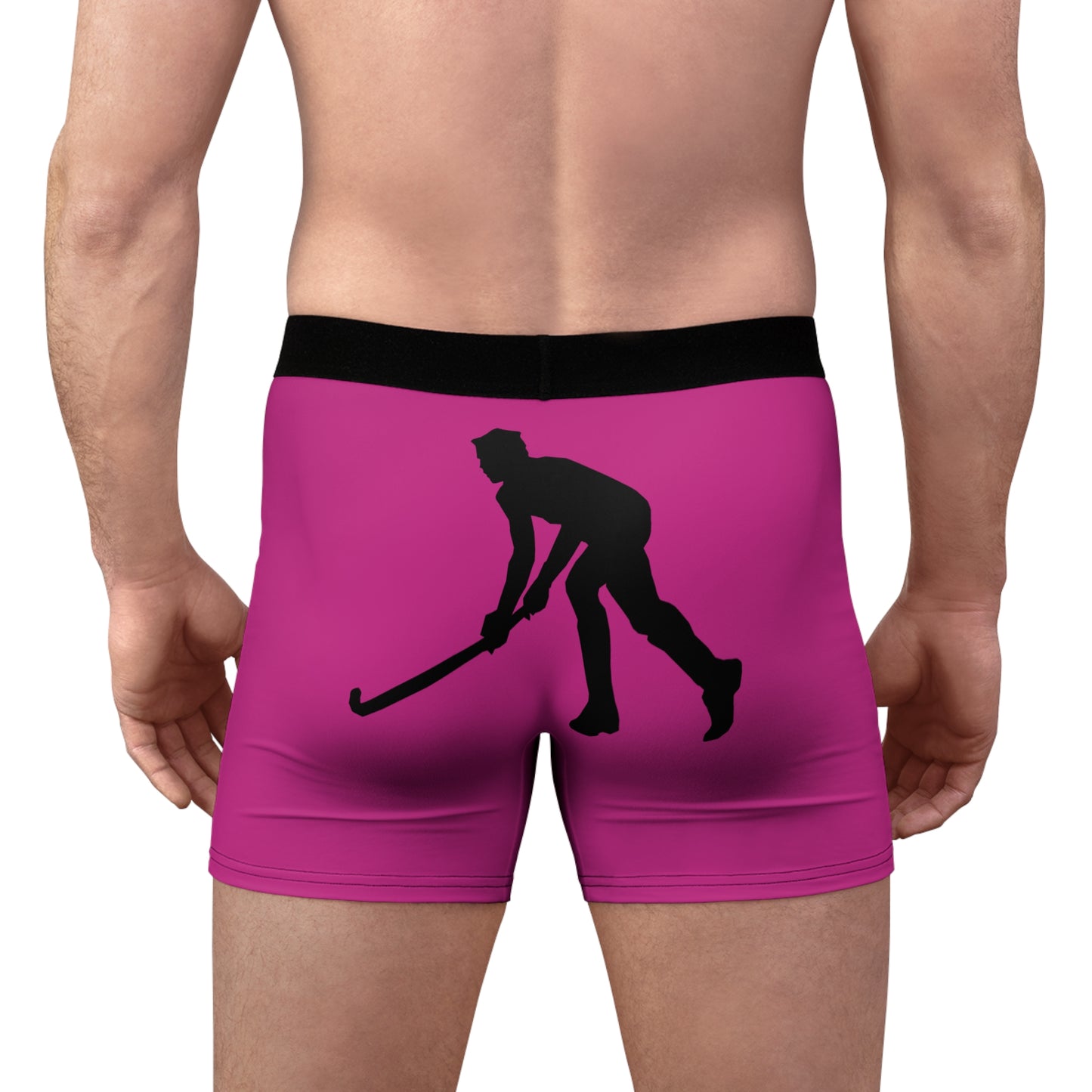 Men's Boxer Briefs: Hockey Pink