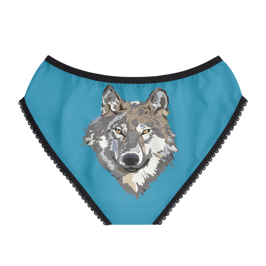 Women's Briefs: Wolves Turquoise
