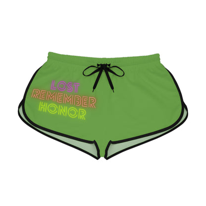 Women's Relaxed Shorts: Lost Remember Honor Green