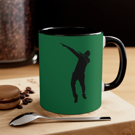 Accent Coffee Mug, 11oz: Dance Dark Green