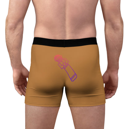 Men's Boxer Briefs: Music Lite Brown