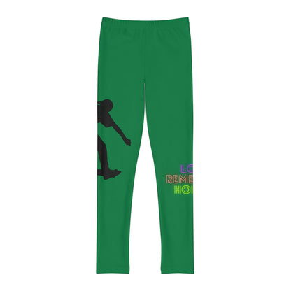 Youth Full-Length Leggings: Skateboarding Dark Green