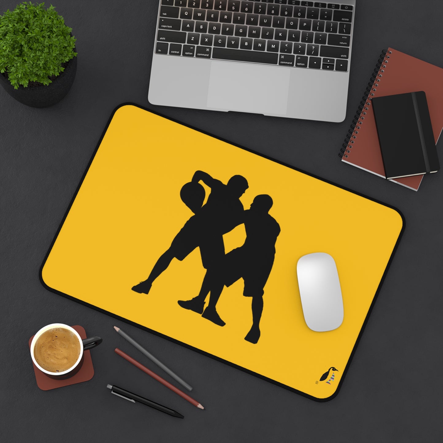 Desk Mat: Basketball Yellow