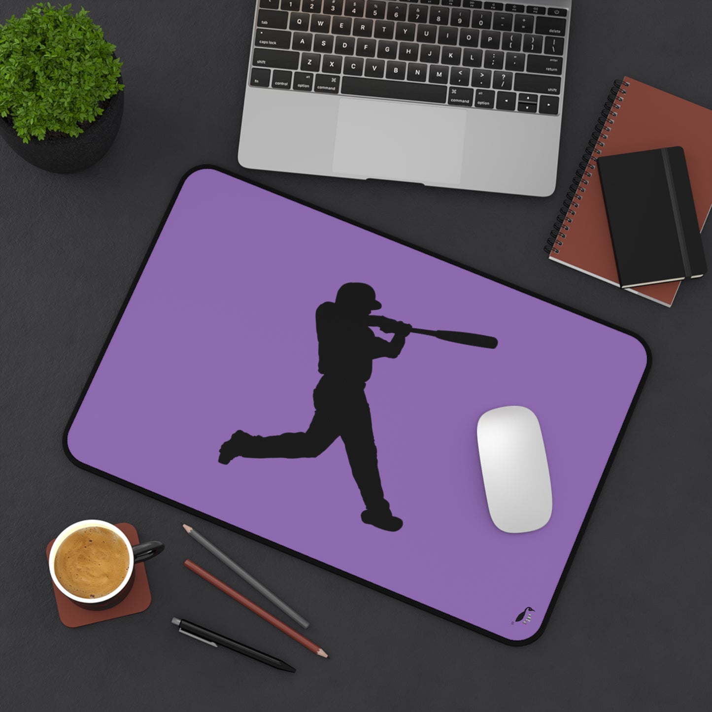 Desk Mat: Baseball Lite Purple