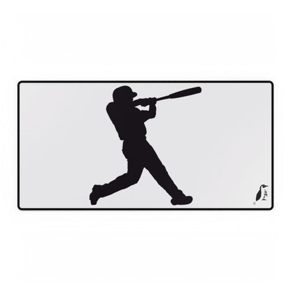 Desk Mats: Baseball White