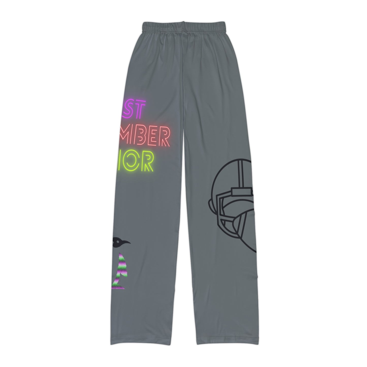 Kids Pajama Pants: Football Dark Grey