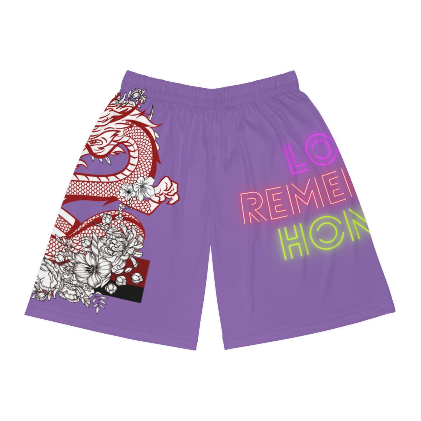 Basketball Shorts: Dragons Lite Purple