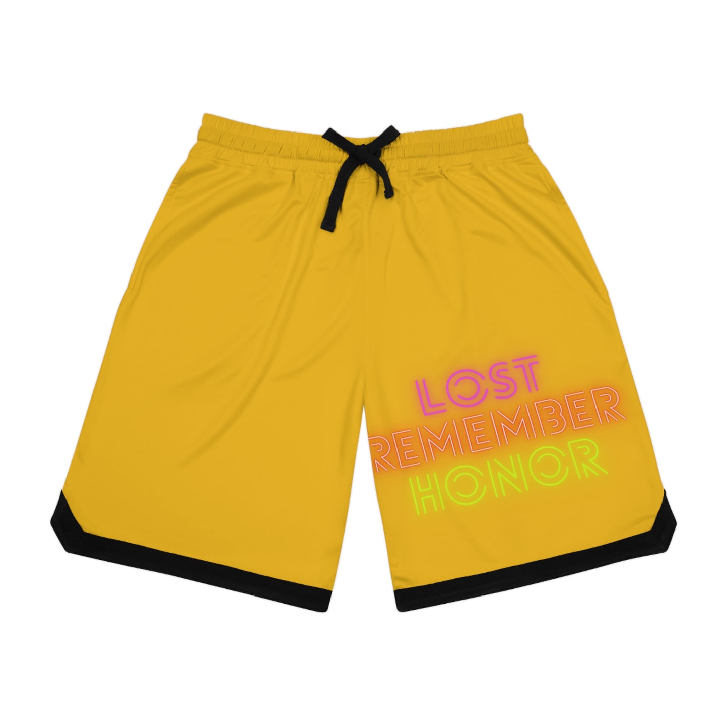 Basketball Rib Shorts: Lost Remember Honor Yellow