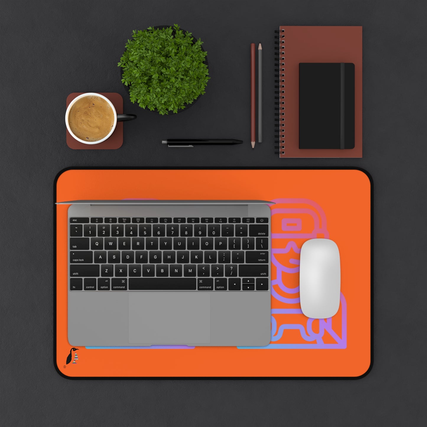 Desk Mat: Gaming Orange