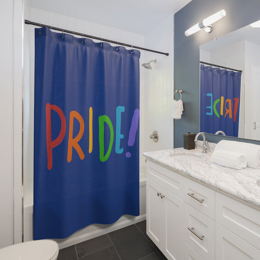 Shower Curtains: #1 LGBTQ Pride Dark Blue
