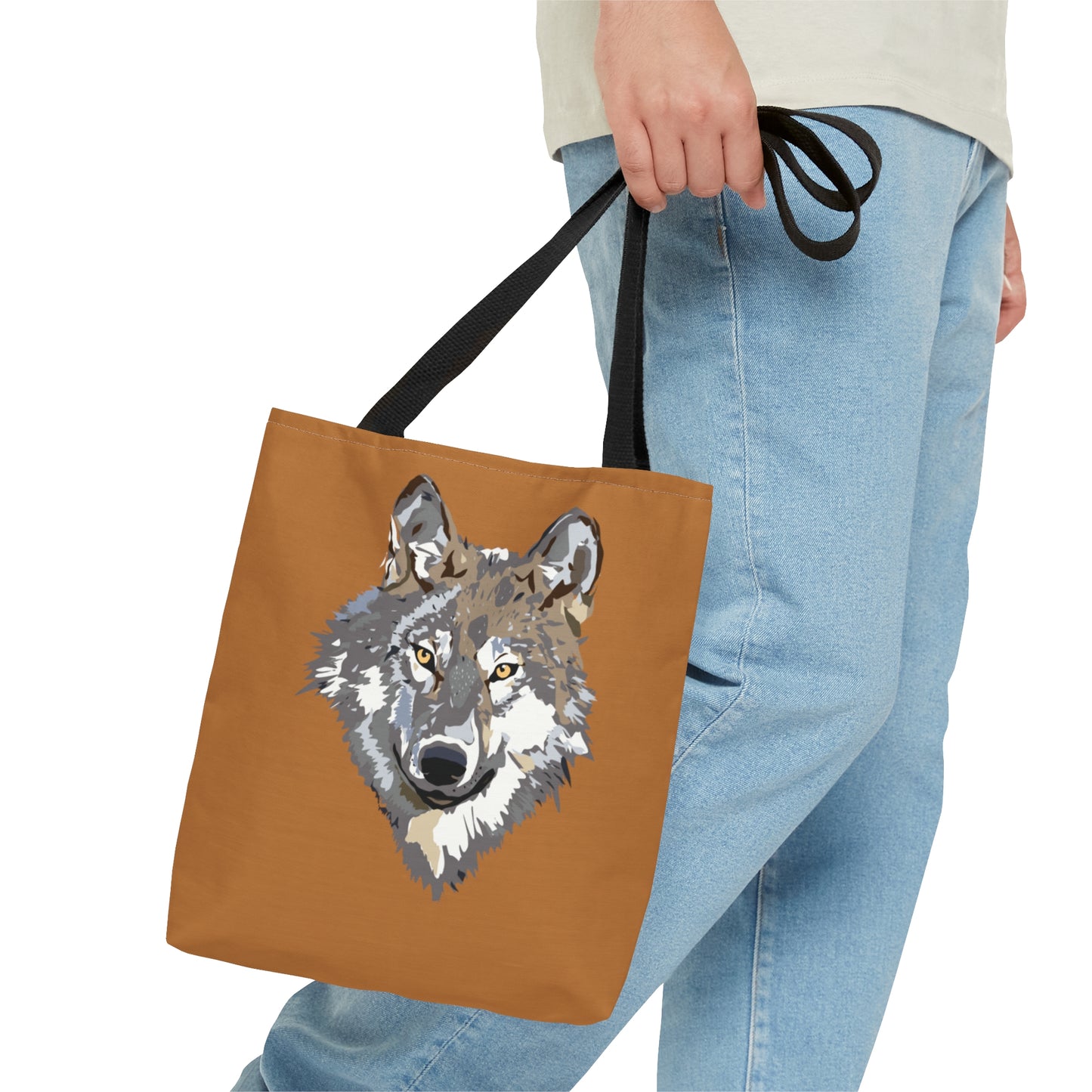 Tote Bag: Wolves Lite Brown