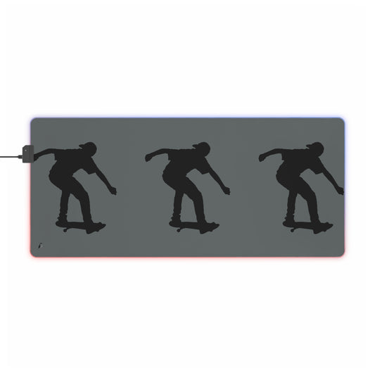 LED Gaming Mouse Pad: Skateboarding Dark Grey