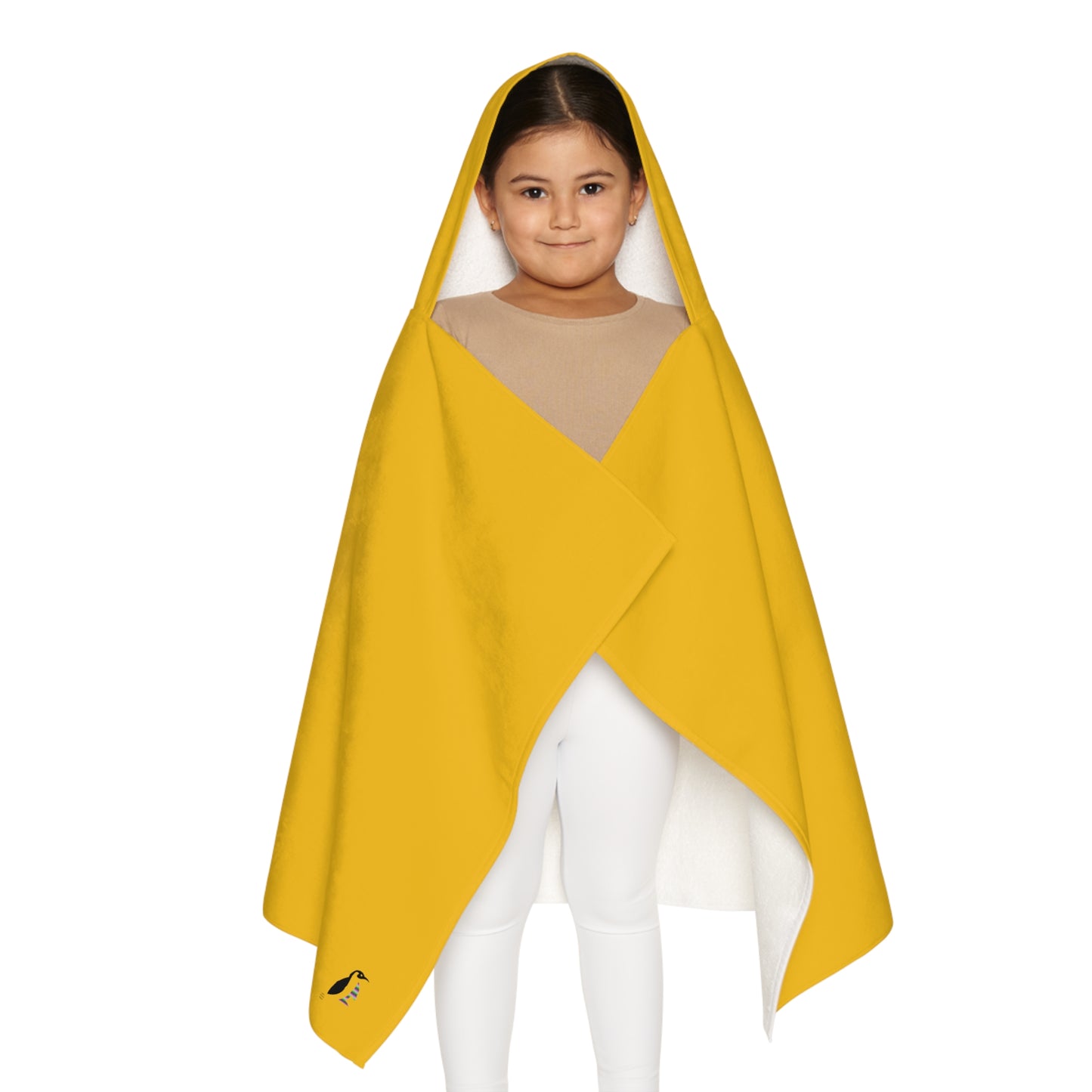 Youth Hooded Towel: Tennis Yellow