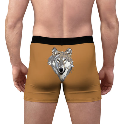 Men's Boxer Briefs: Wolves Lite Brown