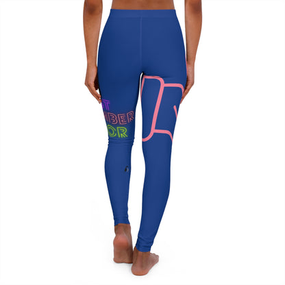 Women's Spandex Leggings: Fight Cancer Dark Blue