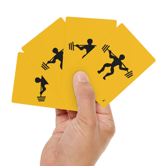 Poker Cards: Weightlifting Yellow