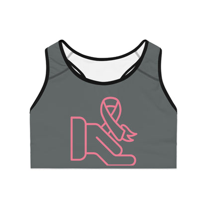 Sports Bra: Fight Cancer Dark Grey