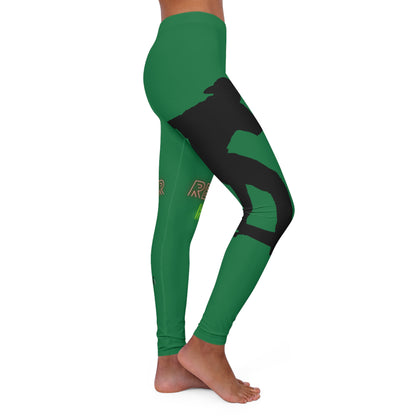 Women's Spandex Leggings: Skateboarding Dark Green