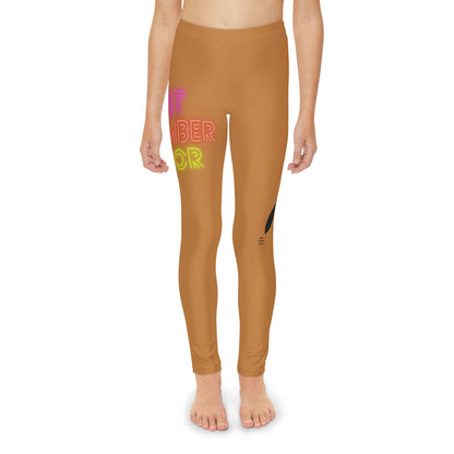 Youth Full-Length Leggings: Lost Remember Honor Lite Brown