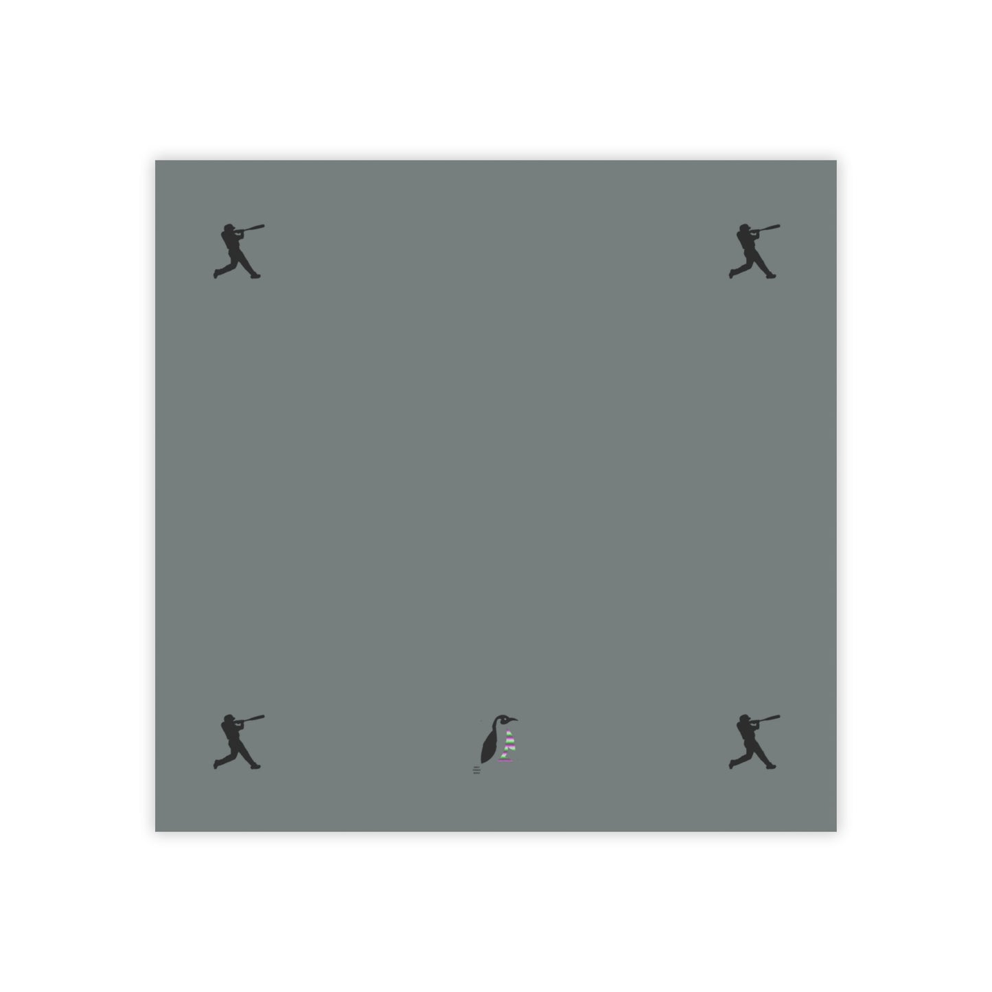 Post-it® Note Pads: Baseball Dark Grey