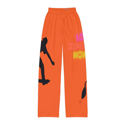 Pajama na pantalon ng mga bata: Skateboarding Orange 